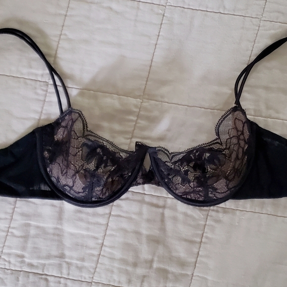 Victoria's Secret Other - Victoria's Secret Black Lace Sheer Mesh Bra Size 34d